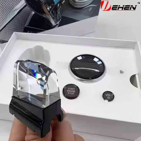 Car Crystal 4 Piece Set Gear Shift Knob Volume For BMW 2 3 Series i3/i7 ix3 X1/X5/X6/X7 G20 F44 F48 