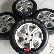 PELEK-VELG MOBIL SEKEN OEM HONDA BRIO SATYA RING 14 BAN DUNLOP 175 65