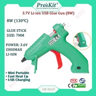 USB Glue Gun 3.7V Li-ion 8W Pro'skit GK-361U