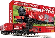 Hornby Hobbies The Coca-Cola Summertime OO Electric Model Train Set HO Track with Remote Controller &amp; US Power Supply R1276T, Red