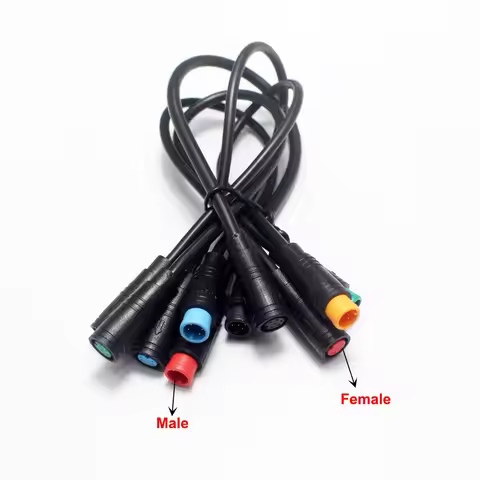 1Pcs 25cm M8 Cable Extension 2 3 4 5 6 Pin Connector Female to Male Plug Ebike Brake Display Throttl