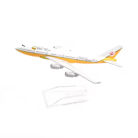 JASON TUTU 16cm Royal Brunei B747 Plane Airplane Model Aircraft Model Diecast Metal 1/400 Scale Plan