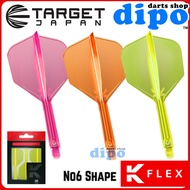 TARGET K-FLEX NEON 【 No.6 Shape 】Hard Material Darts Flight - TARGET Darts Flight