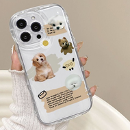[ส่วนลด]เคสใสใส่โทรศัพท์มือถือลายลูกสุนัขน่ารัก 4ตัว เคส ไอโฟน 11 For iPhone12 13 14 15Pro MAX X XS XR XS 7 8Plus SE2020