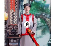 Qing Dynasty Officers and Soldiers Uniform Uniform Clothing Stage Costume Inner Guard Costume Eunuch
