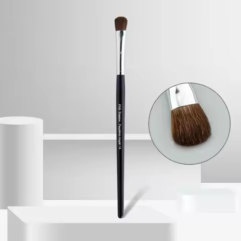 SEP #14 Professional Eyeshadow Brush Soft Goat Hair Long Handle Pro Eye Shadow Blending Makeup Brush