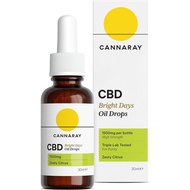 Cannaray CBD Oil Drops – Bright Days, 1500mg, Zesty Citrus | High Strength CBD (30ml)