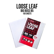 LOOSE LEAF B5 Binder Refill contains 100 Size B5
