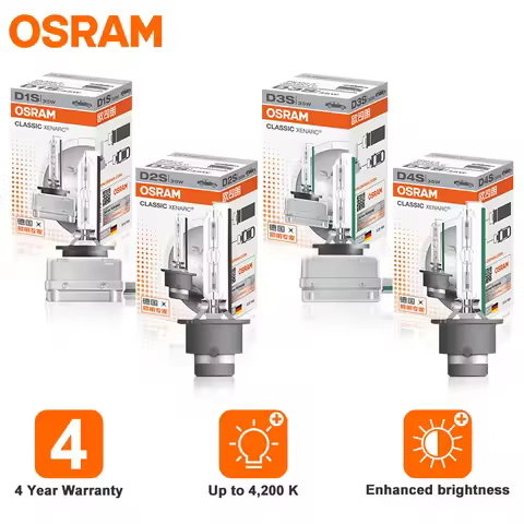 OSRAM D1S D2S D3S D4S D2R Xenon Headlight Bulb Original D2S D4S 12V 35W 4200K Standard White Auto Or