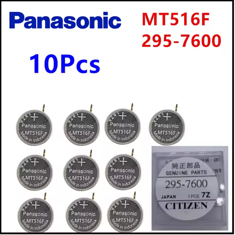 10Pcs Original Panasonic MT516F Battery 295-7600 295 7600 MT516 Kinetic Watch 295 All Series Availab