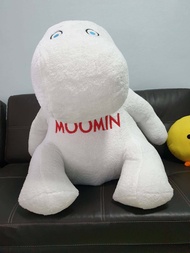 มูมิน   MooMin ตุ๊กตามูมิน มูมินตัวใหญ่ ขนาด 110 cm. ปักหน้าอก Moomin ตัวใหญ่  ลูกตาปัก งานสวย พรีเมี่ยม  พร้อมส่ง