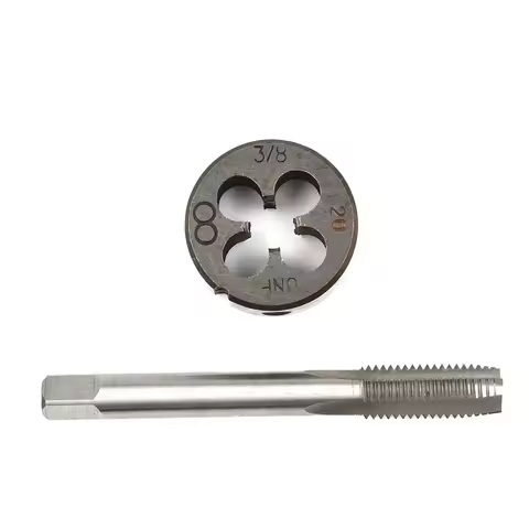 Machine Tap and Die 3/8'-20 Equipment Machine Pipe Taps 2pcs Tap and Die 3/8'-20 BSF Standard Pipe T