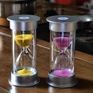 Silver Cover Luminous Hourglass 10|20|30 Minutes Timer Children Learning Time Christmas Eve Christma