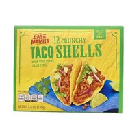 Casa Mamita 12 Crunchy Taco Shells 香脆粟米捲餅薄片 4.6oz / 130g【4099100081497】