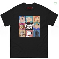 Family Guy T Shirt – Quahog Cast Character Grid Graphic Tee 100%cotton for men and women family guy 