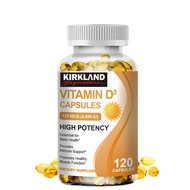 KIRKLAND Vitamin D3 5000IU 125Mcg วิตามินดี 3 5000IU 125Mcg การทำงานของกล้ามเนื้อให้แข็งแรง ช่วยเสริ