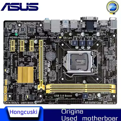 Used For ASUS H81M-PLUS H81M original motherboard Socket LGA 1150 DDR3 H81 SATA3 USB3.0 Desktop Moth