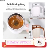 (Ready Stock)380ML Auto Stirring Mug Rechargeable Self Stirring Mug Coffee Cup Stainless Steel Auto 
