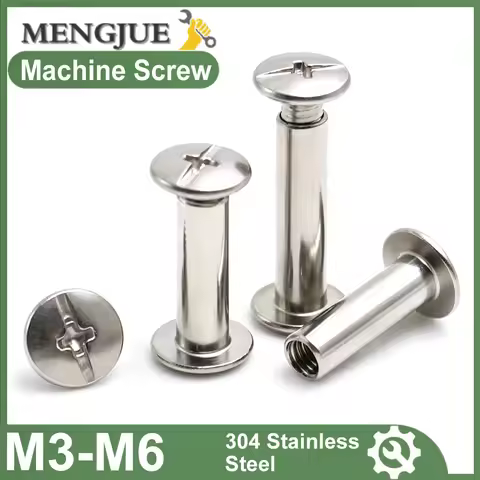 2-20pcs Cross Lock Chicago Screws 304 Stainless Steel Male Female Rivets Book Album Menu Binding Fas