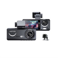 Aston Triple Wifi กล้องติดรถยนต์ 3 กล้อง FHD เชื่อมต่อ Wifi ล่าสุด2024 รับประกันสินค้า 1 ปี