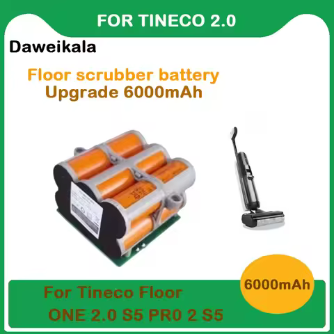 For Tineco 21.6V 6000mAh Replacement Battery FLOOR ONE 2.0 S5 PRO 2 S5 Smart S5 Steam Floor Scrubber