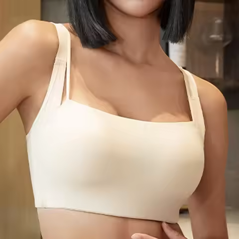 Womens Wireless Bra Smooth Seamless Underwear Full Coverage Comfort T-shirt Bas Female Lingerie 32 3