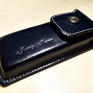 牛皮手作鋼筆包 鋼筆套 筆盒2支裝 附活動隔層 客製顏色 免費打印