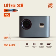 GISMO | Ultra X8 4K Projector โปรเจคเตอร์ 650 ANSI Built-In Andriod 11.0 HIFI Sound 10W Auto-Focus
