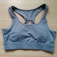 Second Hand SPORT BRA Half Sports Shirt Yoga Running Blue Size A70-75 32-34​ Temple From A Wide 33cm