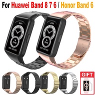 Stainless Steel Strap Metal Replacement Bracelet for Huawei Band 6 7 8 9 / Honor Band 6