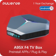 [แอพติดตั้งล่วงหน้า] A95X F4 Android Box TV 4gb 128gb S905X4 Android 11 8K / 4K 2.4G / 5G WiFi บลูทู
