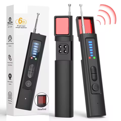 6-in-1 Anti-Spy Hidden Camera Detector GPS Tracker Finder RF Signal Eavesdropping Device Scanner for