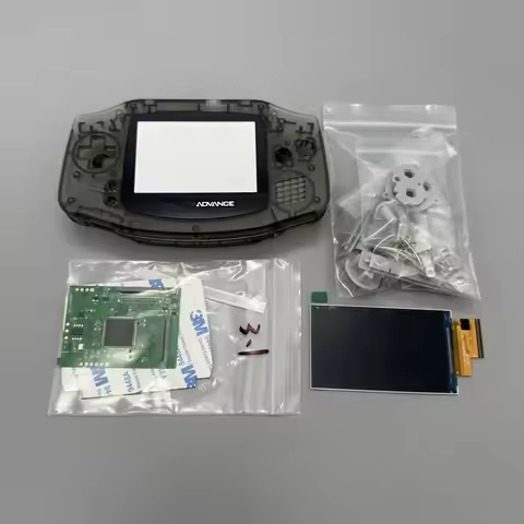 GBA IPS LCD no cut shell required easy to install 2.9 "IPS high brightness LCD and shell kit for Gam