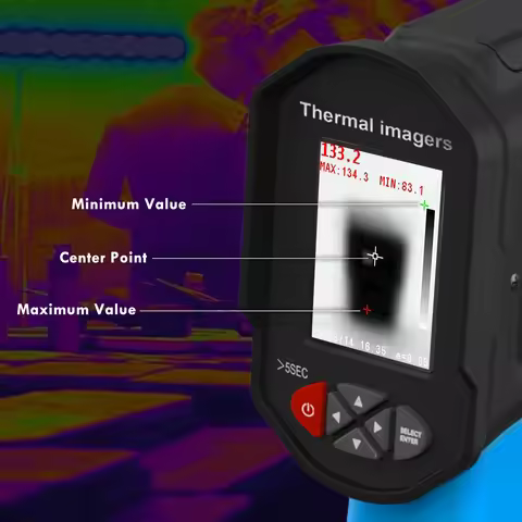 950F Infrared Thermal Imager 32×32 IR Resolution -40℃~300℃ 2.4" LCD Visual Light Fusion 9 Color Pale