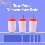 ECYOU Toddler Cup with Straw, Stainless Steel Spill Resistant Kids Water Bottle, Easy To Clean 12 Oz