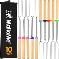 MalloMe Smores Sticks for Fire Pit - Accessories for Campfire Marshmallow Roasting Sticks Smores Kit
