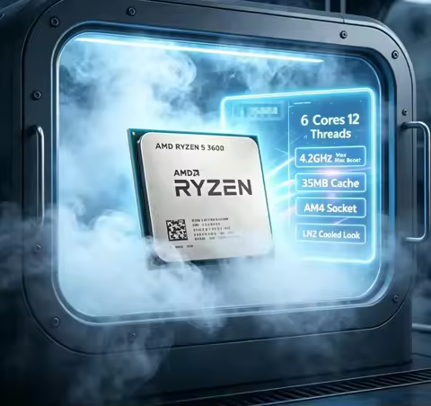 AMD Ryzen 5 3600 Low Heat Dissipation AM4 CPU Quiet Running For Long-time Gaming Media Playback Dail