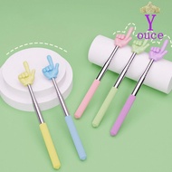 YOUCE Finger Reading Sticks, Telescopic Rod Stainless Steel Teaching Pointer, Professional Finger De