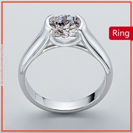 [1 pcs] Ring simple temperament female ring 2 carat moissanite s925 sterling silver ring