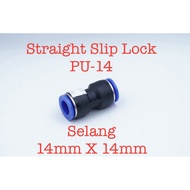 Pu-14 PU14 Straight Fitting Connector Slip Lock Hose 14mm | 2.048.0078 | Pu-14
