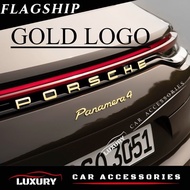 PORSCHE Macan Cayenne Cayman 718 Boxster 911 Panamera Gold Letter LoGo Carrera gts Turbo Emblem Garn