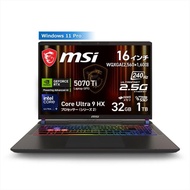 MSI ゲーミングノートPC Vector 16 HX AI A2XW(16型/ Windows 11 Pro/ Core Ultra 9/ GeForce RTX 5070Ti) Vector-16