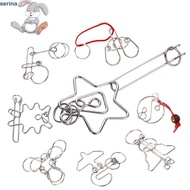 SERINA 3D Metal Puzzle Fun Unlock Toy Diy Personalized Gift 3d Puzzle Wire Brainteasers Games Kong M