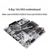 Firewall Mainboard PCIex1 Type-C 8-Bay 10G NAS Motherboard Intel N150 N100 I3-N305 1*10G 2*2.5G LANs