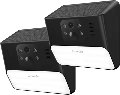 Outdoor Camera Wireless-2.4G 2K Solar Wall Light Cameras for Home Security with AI Motion Detection,