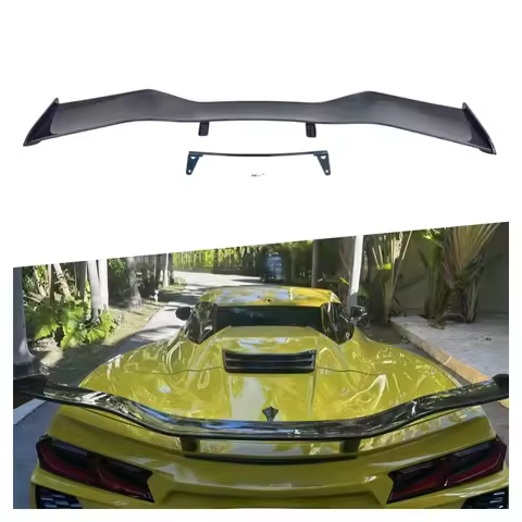 Auto Parts Carbon Fiber High Wing Rear Spoiler Exterior Modification Accessories For Corvette C8 Z07