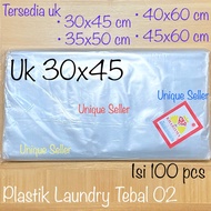 [Isi100] KHARISMA Laundry Plastic 30x45 Thickness 02 PP Plastic Bag/ Size 30 x 45 x 02 Thin Opp Plas