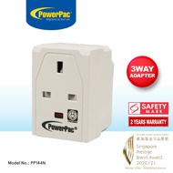 PowerPac 3Way Multi Adaptor, 3 Way Adaptor For 2 Pin & 3 Pin (PP144)