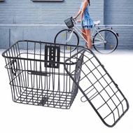 Sinhopsa Acouto Electric Bike Basket Metal Rear Storage Large Capacity Cycling - Lid for Bags Food V