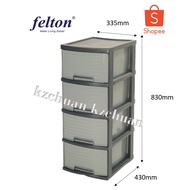 4-Tier Drawer / Storage Drawer / Plastic Drawer / Plastic Cabinet / Drawer Baju
